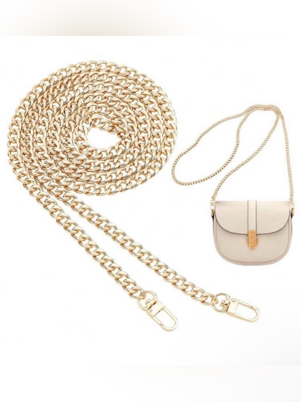 Lightweight Gold Chain Crossbody Strap (NWOT)